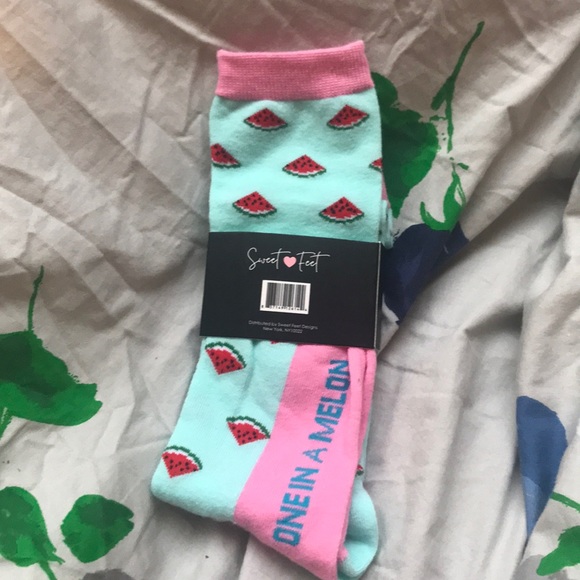 5/$30 NWT Watermelon printed socks! - Picture 2 of 2